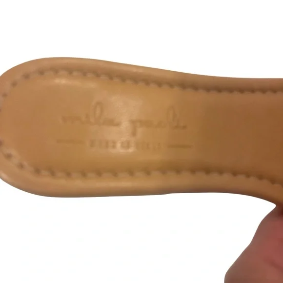 Mila Paoli Orange Braided Slide Sandals Shoes New - Picture 3 of 4